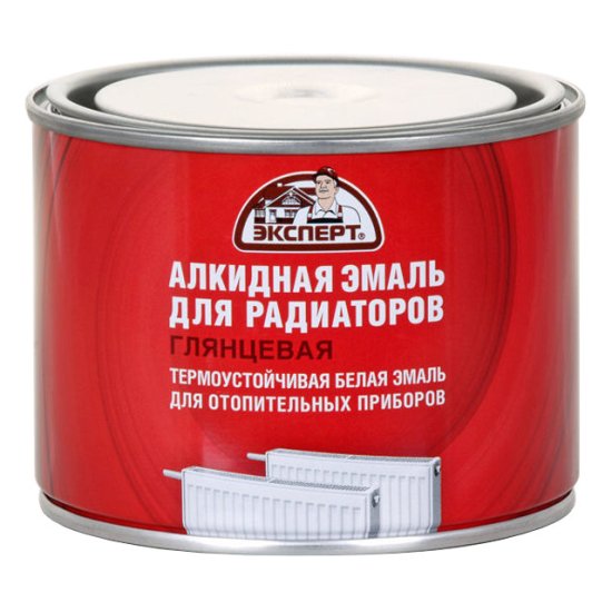 Эмаль алкидная ЭКСПЕРТ для радиаторов 0,5 кг белая, арт.20248