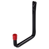Крюк настенный J-образный одинарный 120х12х145мм 30кг черный