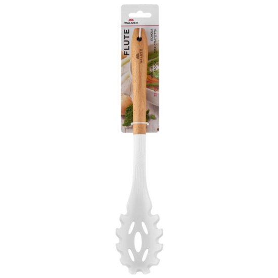 Ложка для спагетти WALMER Flute 32см силикон, дерево
