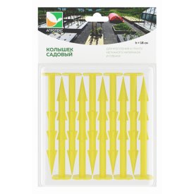 Набор колышков АГРОТЕКС цветочки желтые 18 см 10шт