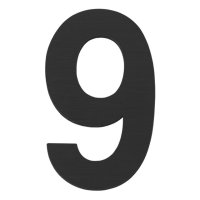 Цифра-9 самокл нерж сталь черный