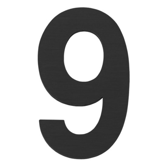 Цифра-9 самокл нерж сталь черный