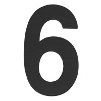 Цифра-6 самокл нерж сталь черный