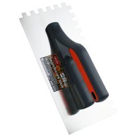 Гладилка DECOR нержавеющая сталь 280х130мм зуб 10х10мм, арт.680-010