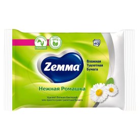 Бумага туалетная Zewa Camomile влажная 40шт