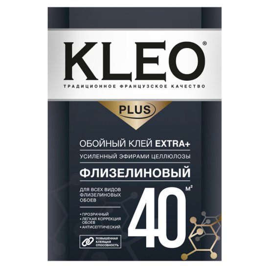 Клей обойный KLEO PLUS EXTRA флизелиновый 240г, арт.EXTRA PLUS 40