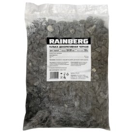 Галька декоративная RAINBERG 10кг черная 10-20мм