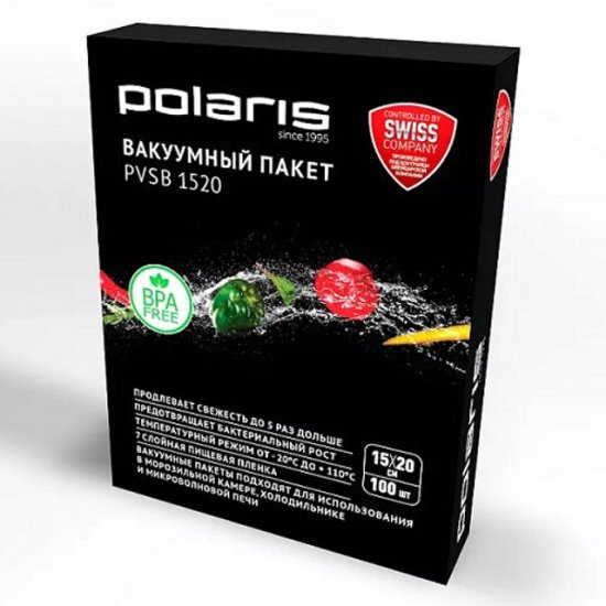 Пакеты POLARIS PVSB 1520 для вакууматора 15х20см 100 штук
