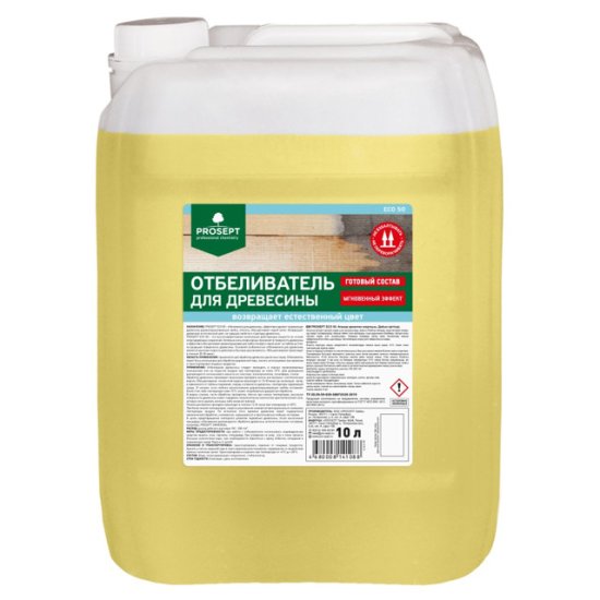 Отбеливатель для древесины PROSEPT ECO 50  10л, арт.012-10
