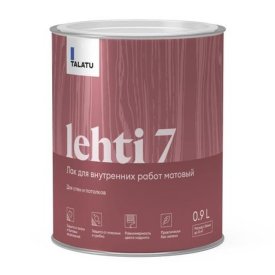 Лак в/д TALATU Lehti 7 для стен и потолков матовый 0,9 л бесцветный, арт. S1213003001