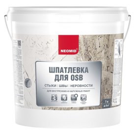 Шпатлевка готовая NEOMID для плит OSB белый 7кг, арт.Н-ШпатлOSB-7