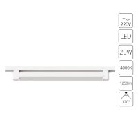 Светильник трековый ARTE LAMP Линэтта LED 20Вт 1250Лм 4000К алюминий белый