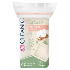 Диски ватные CLEANIC Naturals Virgin Cotton 40шт квадратные