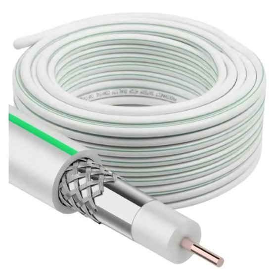 Кабель коаксиальный SAT-703 DORI 5м CCS белый