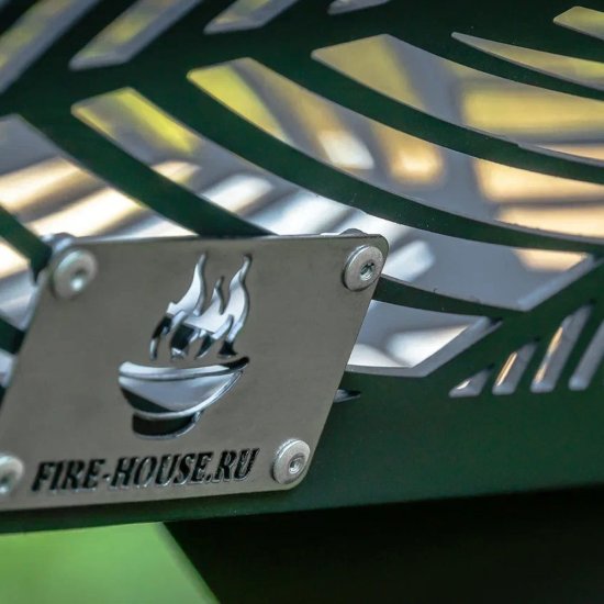 Чаша костровая Листья 620х620 мм плоское дно 4 ножки