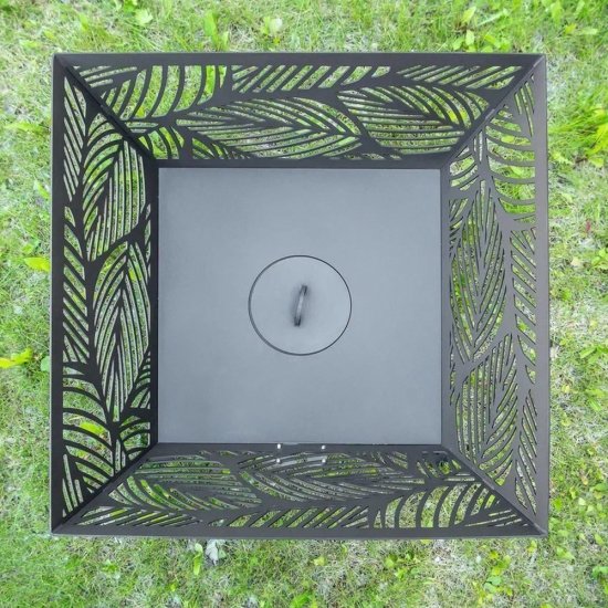 Чаша костровая Листья 620х620 мм плоское дно 4 ножки