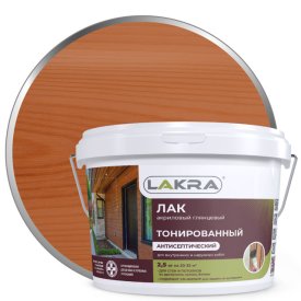 Лак акриловый ЛАКРА орех 2,5кг, арт.0007571