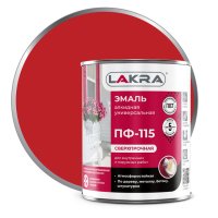 Эмаль алкидная ЛАКРА ПФ-115 красная 1кг, арт.0007726