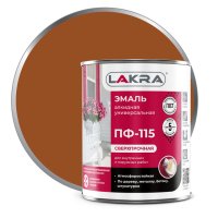 Эмаль алкидная ЛАКРА ПФ-115 коричневая 1кг, арт.0007717