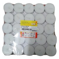 Свечи чайные Антей Candle 100шт 3,8х0,8см белый 3ч/г без аромата
