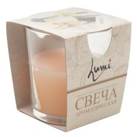 Свеча в стакане Lumi Ваниль 8х8см 16ч/г ароматизированная