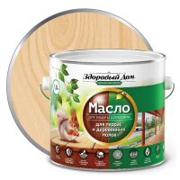 Масло для террас и деревянных полов ЗДОРОВЫЙ ДОМ бесцветное 1,8л, арт.0007071