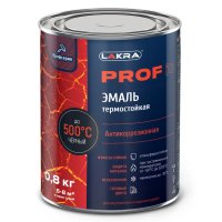 Эмаль алкидная ЛАКРА Prof it термостойкая антикоррозионная до 500С черная 0,8кг, арт.9590259