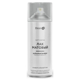 Лак аэрозольный ELCON универсальный 520мл матовый, арт.00-00462309