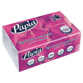 Полотенца бумажные PAPIA V-fold 3-слойные 1шт