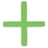 Крестик для кафельной плитки DECOR 2мм зеленый 100шт