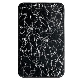 Коврик для ванной FORA MARBLE 50х80см микрофибра черный с серебром