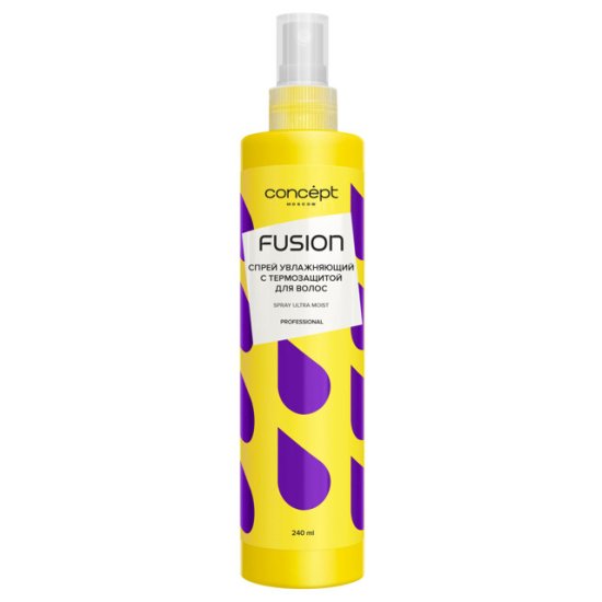 Спрей для волос CONCEPT Fusion Ultra Moist увлажняющий с термозащитой 240мл
