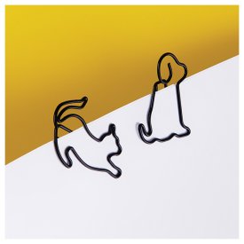 Скрепки MESHU Cat&Dog 19мм 4шт фигурные