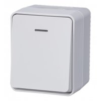 Выключатель 1-клавишный SYSTEME ELECTRIC Atlas Design Profi54 с/и белый