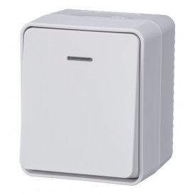 Выключатель 1-клавишный SYSTEME ELECTRIC Atlas Design Profi54 с/и белый
