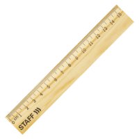 Линейка STАFF 15см деревянная