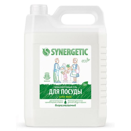 Средство для посуды SYNERGETIC Сочный лимон гель 5л