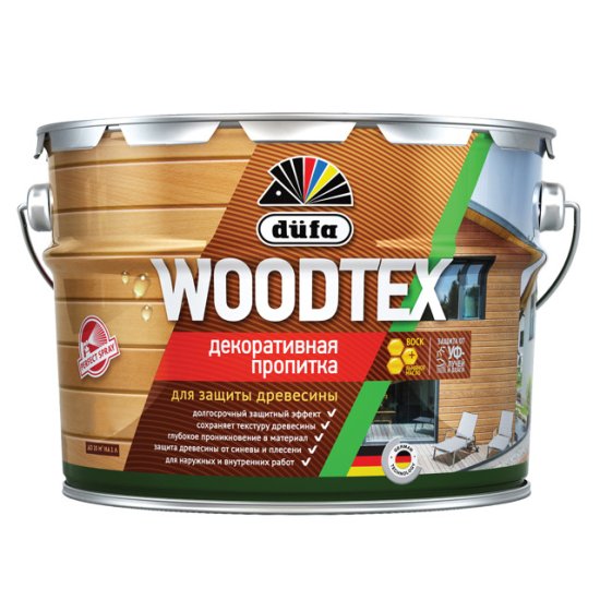 Средство деревозащитное DUFA Woodtex 9л дуб, арт.МП00-011820