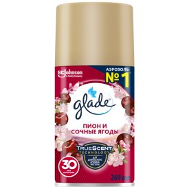 Освежитель воздуха GLADE Automatic Пион и Сочные ягоды 269мл сменный блок