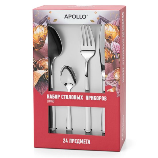 Набор столовых приборов APOLLO Lungo 24шт. нерж.сталь