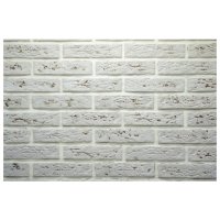 Плитка декоративная гипсовая КАСАВАГА Под кирпич арт. 0317 белая коричневая