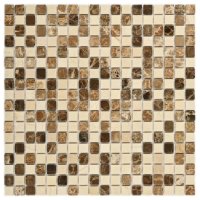 Мозаика каменная BONAPARTE Elite 30,5x30,5x0,4 глянцевый коричнево-бежевый микс