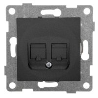 Розетка компьютерная GUSI Ugra RJ45 одинарная графит