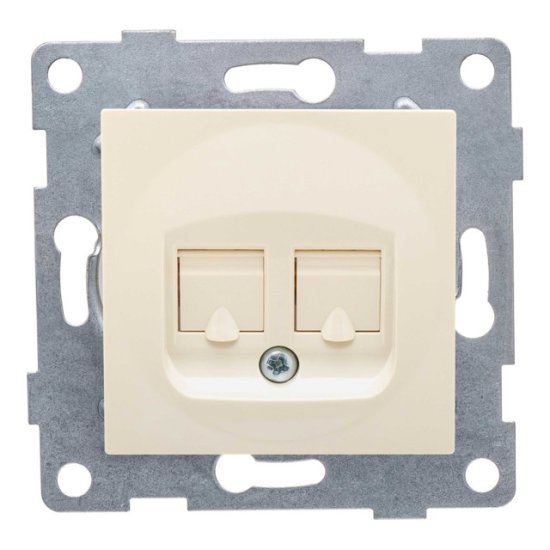 Розетка компьютерная GUSI Ugra RJ45 одинарная бежевый