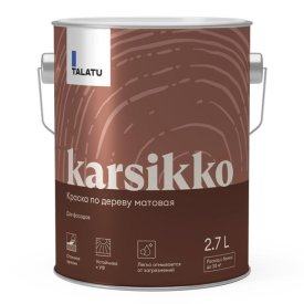 Краска полиакриловая TALATU Karsikko База С по дереву для фасадов 2,7 л бесцветная, арт.S1212003003