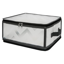 Коробка для хранения HANDY HOME Зигзаг 30x28x15см полипропилен складной на молнии серый