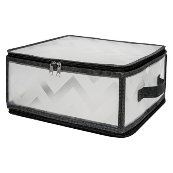 Коробка для хранения HANDY HOME Зигзаг 30x28x15см полипропилен складной на молнии серый