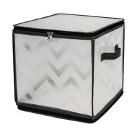 Коробка для хранения HANDY HOME Зигзаг 30x30x30см полипропилен складной на молнии серый