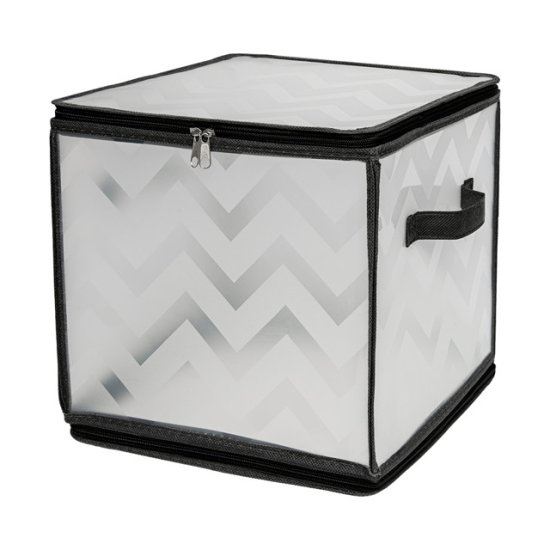 Коробка для хранения HANDY HOME Зигзаг 30x30x30см полипропилен складной на молнии серый