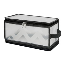 Коробка для хранения HANDY HOME Зигзаг 30x15x15см полипропилен складной на молнии серый